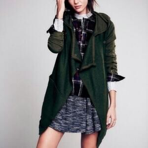 Free People Drippy Wool Cardigan Blazer Jacket